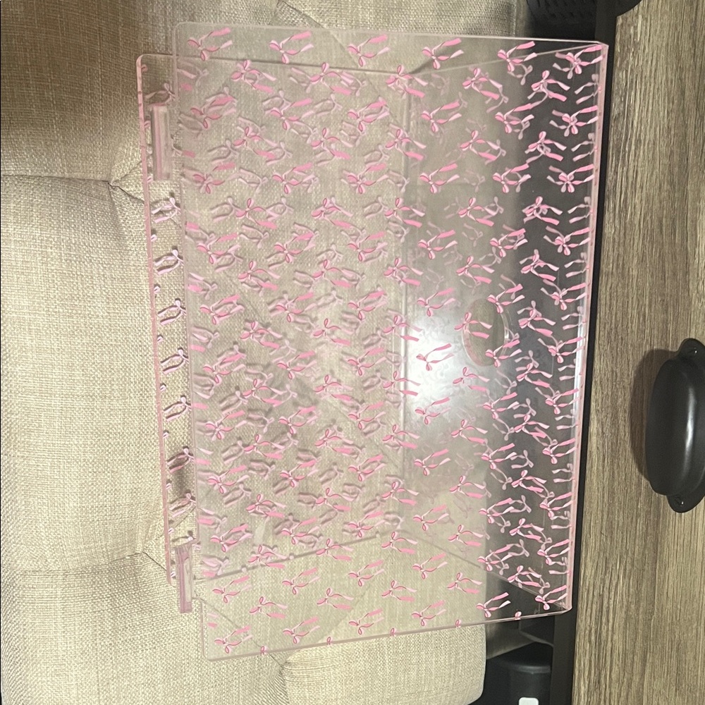 Pink Bow Patterned Laptop Stand